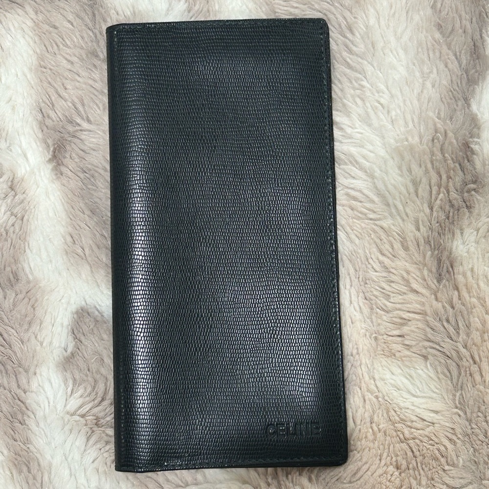 Celine black leather long flap wallet - Picture 2 of 9
